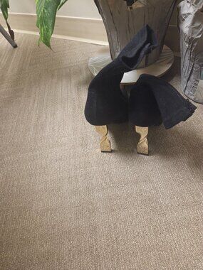 Unique Heel Black Boots